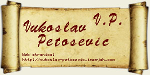 Vukoslav Petošević vizit kartica